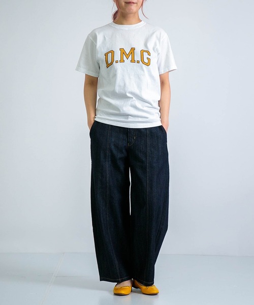 D.M.G.（ドミンゴ）の「[D.M.G / ディーエムジー] US天竺 SSプリントTee 【DMG】（Tシャツ/カットソー・レディース・ブラック/イエロー/ホワイト・M/S）」の16枚目の写真