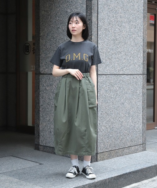 D.M.G.（ドミンゴ）の「[D.M.G / ディーエムジー] US天竺 SSプリントTee 【DMG】（Tシャツ/カットソー・レディース・ブラック/イエロー/ホワイト・M/S）」の8枚目の写真