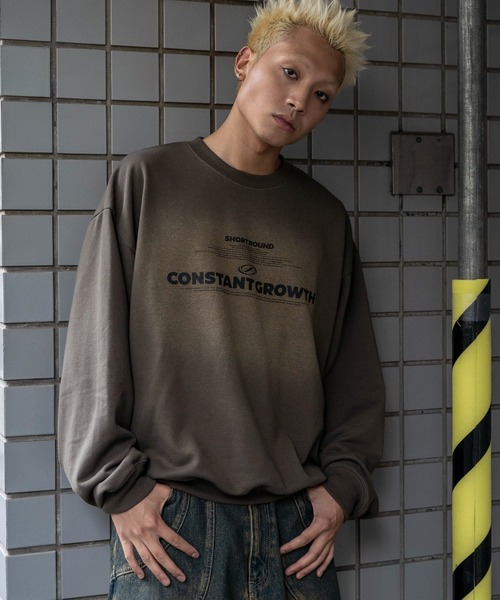 SHORT ROUND（ショートラウンド）の「SHORT ROUND/オーバーダイグラフィックプルオーバー（スウェット・メンズ・ブラウン系その他/ブラック系その他・FREE）」の9枚目の写真