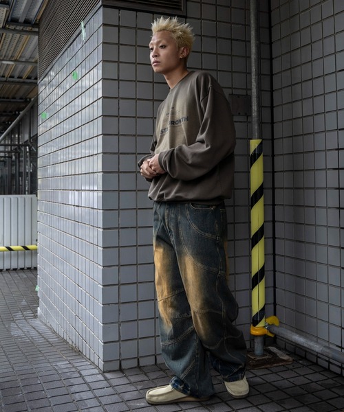 SHORT ROUND（ショートラウンド）の「SHORT ROUND/オーバーダイグラフィックプルオーバー（スウェット・メンズ・ブラウン系その他/ブラック系その他・FREE）」の4枚目の写真