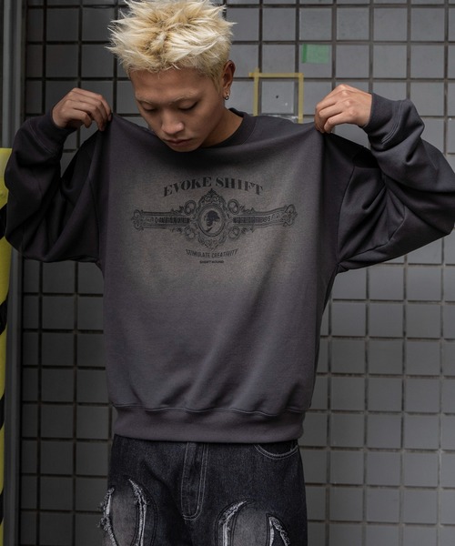 SHORT ROUND（ショートラウンド）の「SHORT ROUND/オーバーダイグラフィックプルオーバー（スウェット・メンズ・ブラウン系その他/ブラック系その他・FREE）」の5枚目の写真