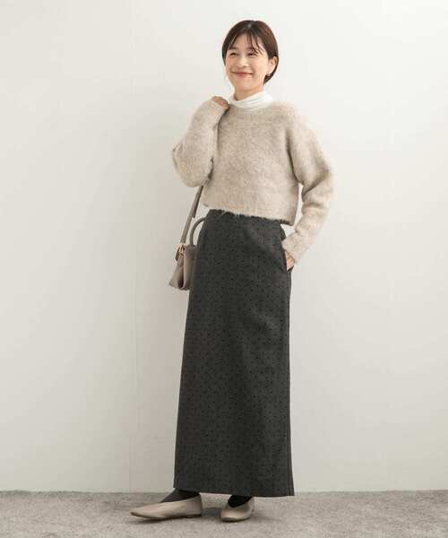 URBAN RESEARCH DOORS（アーバンリサーチドアーズ）の「フロッキードットナロースカート（スカート・レディース・チャコールグレー・SMALL/MEDIUM）」の14枚目の写真