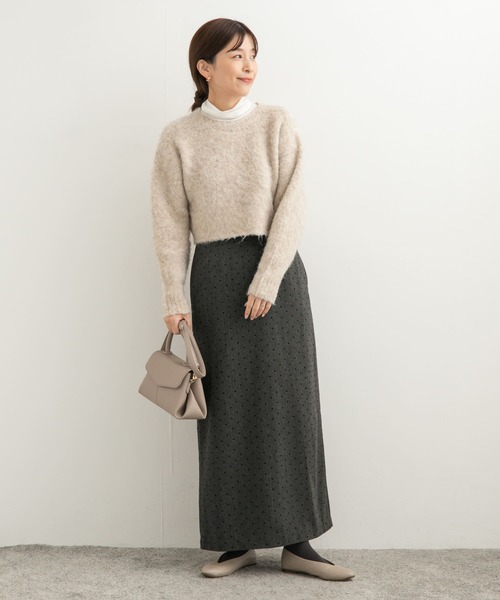 URBAN RESEARCH DOORS（アーバンリサーチドアーズ）の「フロッキードットナロースカート（スカート・レディース・チャコールグレー・SMALL/MEDIUM）」の15枚目の写真