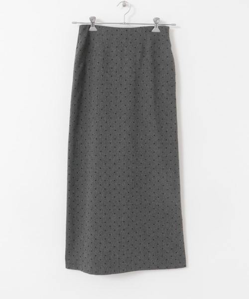 URBAN RESEARCH DOORS（アーバンリサーチドアーズ）の「フロッキードットナロースカート（スカート・レディース・チャコールグレー・SMALL/MEDIUM）」の16枚目の写真
