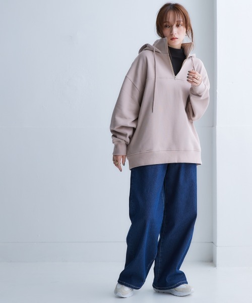 Soiunique（スワユニーク）の「あったか裏シャギー超ワイドパンツ［Soiunique］（その他パンツ・レディース・ブルー/ワンウォッシュ・LL/M/L）」の6枚目の写真