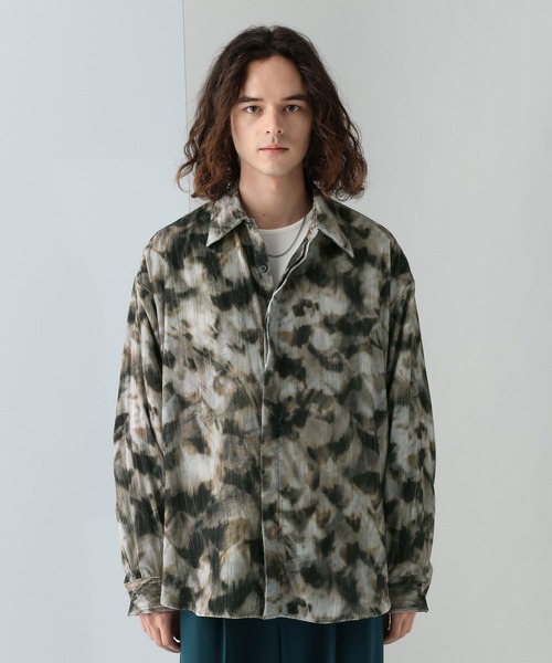 【セール】オウルガラクラッシュベロアシャツ(HARE)（シャツ/ブラウス）｜HARE（ハレ）