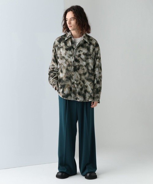 HARE（ハレ）の「オウルガラクラッシュベロアシャツ(HARE)（シャツ/ブラウス・メンズ・ブラック/ブラウン・FREE）」の7枚目の写真