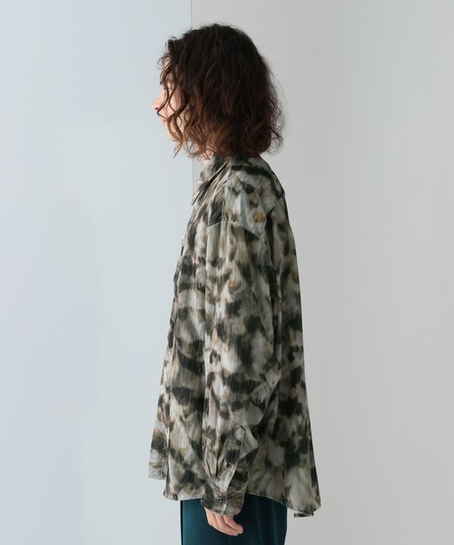 HARE（ハレ）の「オウルガラクラッシュベロアシャツ(HARE)（シャツ/ブラウス・メンズ・ブラック/ブラウン・FREE）」の10枚目の写真