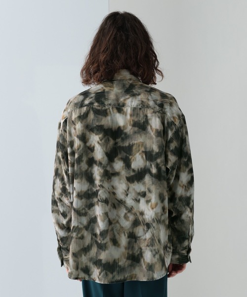 HARE（ハレ）の「オウルガラクラッシュベロアシャツ(HARE)（シャツ/ブラウス・メンズ・ブラック/ブラウン・FREE）」の11枚目の写真