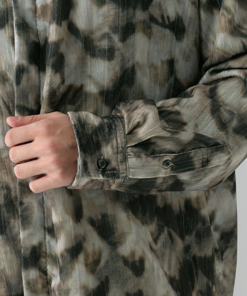 HARE（ハレ）の「オウルガラクラッシュベロアシャツ(HARE)（シャツ/ブラウス・メンズ・ブラック/ブラウン・FREE）」の14枚目の写真