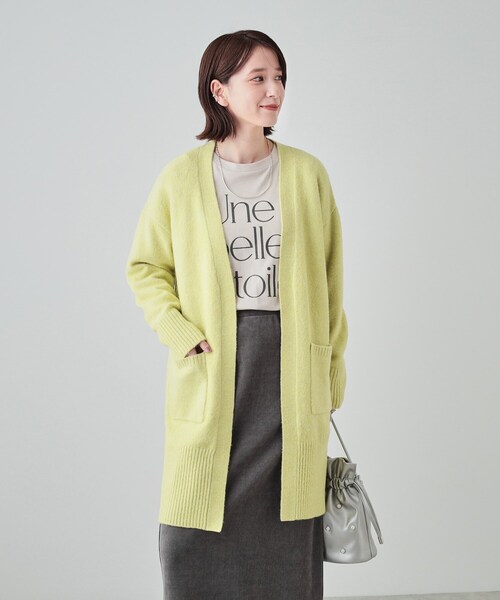 ゆる セール】【S-LL】Iラインですっきり見え ふわふわトッパーカーディガン