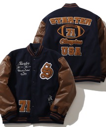 新品未使用 Lesserafim ZOZOTOWN スタジャンM ☆LE SSERAFIM ウンチェ 着用！！【targetto】STRIPLE HEART VARSITY