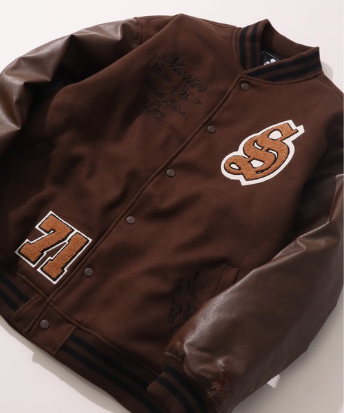 セール】【STARTER /スターター】 袖 PU フェイク メルトン 中綿