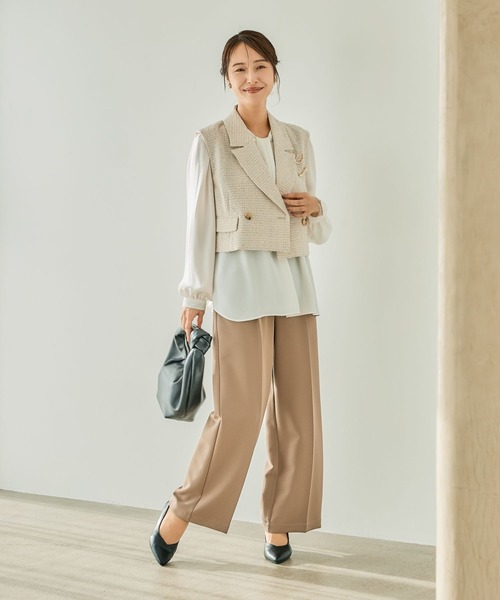 入卒式／セレモニー】ツイードショートジレ 207939（その他アウター