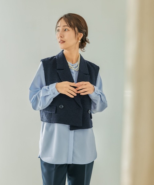 専用ページ！ セール】【入卒式／セレモニー】ツイードショートジレ 207939（その他