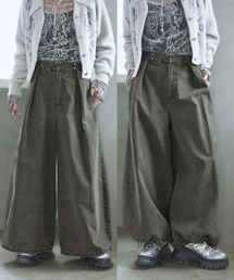 HARE | 2WAYケミカルブリーチワイドパンツ(HARE)(デニムパンツ)