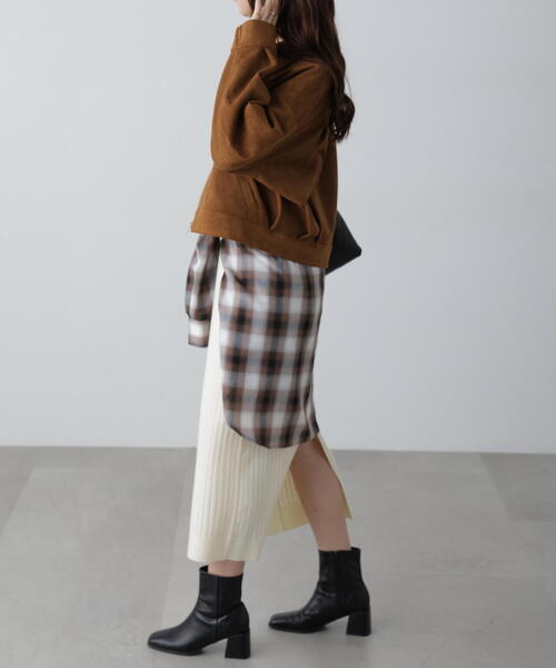 FREE'S MART（フリーズマート）の「ボートネックニットワンピース（ワンピース・レディース・ホワイト/ベージュ/グレー/ブラック・SMALL/MEDIUM）」の20枚目の写真