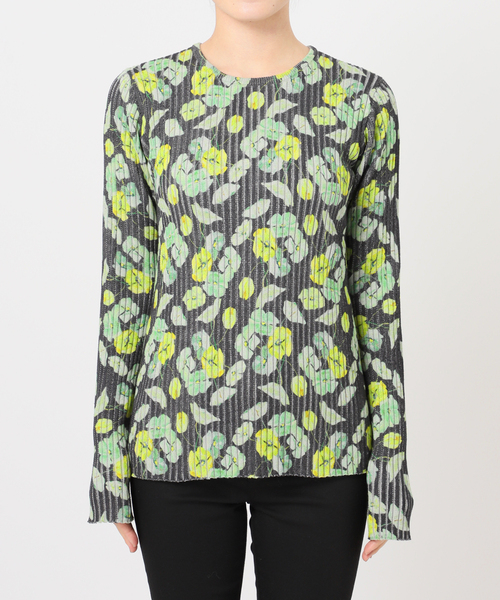 JOURNAL STANDARD（ジャーナルスタンダード）の「【TOLIGHT×JOURNALSTANDARD】 フラワーリブニット（ニット/セーター・レディース・イエロー/チャコールグレー・FREE）」の13枚目の写真