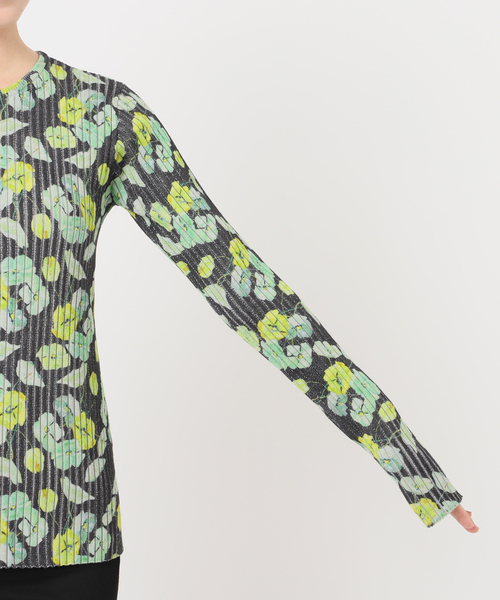 JOURNAL STANDARD（ジャーナルスタンダード）の「【TOLIGHT×JOURNALSTANDARD】 フラワーリブニット（ニット/セーター・レディース・イエロー/チャコールグレー・FREE）」の8枚目の写真