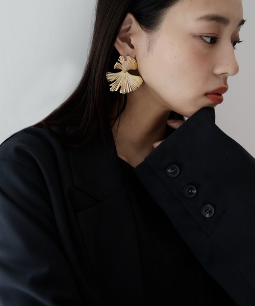 hellam（へラム）の「メタルシェルピアス（ピアス（両耳用）・レディース・シルバー/ゴールド・FREE）」の14枚目の写真