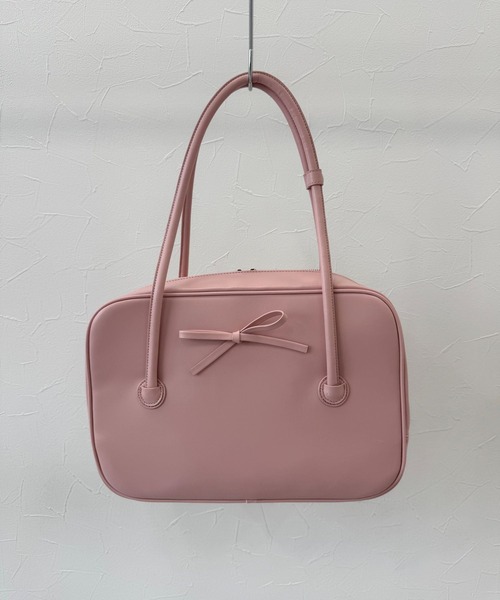 FOREVER 21（フォーエバー トゥエンティーワン）の「【2025SS】リボンビッグボストン（ボストンバッグ・レディース・ブラック/ブラウン/ピンク・FREE）」の14枚目の写真