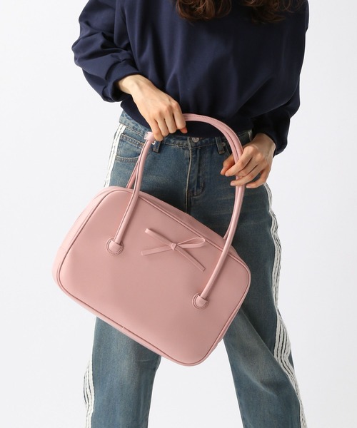 FOREVER 21（フォーエバー トゥエンティーワン）の「【2025SS】リボンビッグボストン（ボストンバッグ・レディース・ブラック/ブラウン/ピンク・FREE）」の8枚目の写真