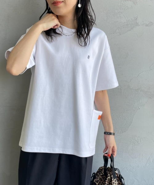 UNIVERSAL OVERALL（ユニバーサルオーバーオール）の「[UNIVERSAL OVERALL/ユニバーサルオーバーオール] 別注 ポンチカバーオールTシャツ（Tシャツ/カットソー・レディース・グレー/ホワイト/ブラック/チャコール・S/M/L）」の3枚目の写真