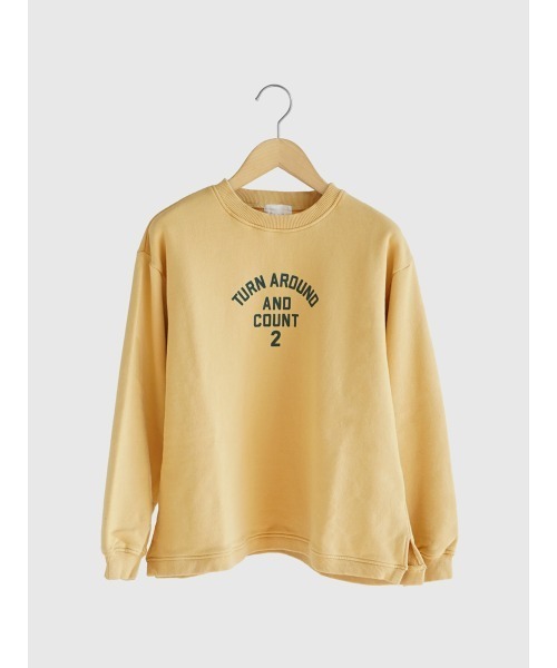 FIKA.(フィーカ)の「Slit hem logo sweatshirt(Tシャツ/カットソー・レディース・ライトグレー/ライトイエロー・FREE)」の4枚目の写真