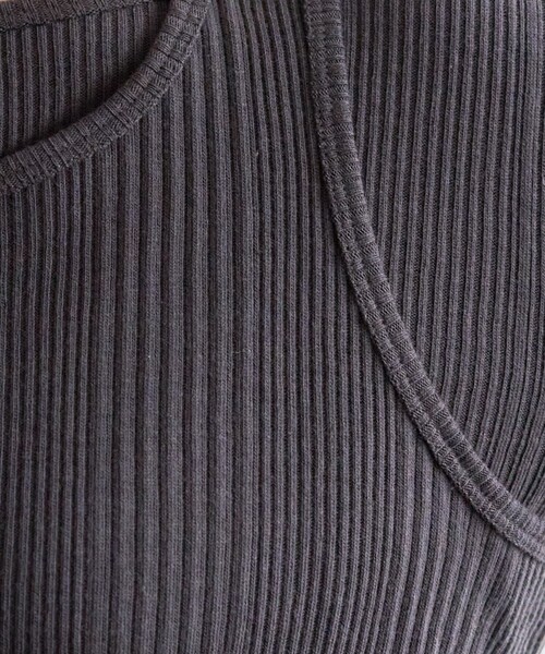 FREAK'S STORE（フリークスストア）の「限定展開　ランダム テレコ レイヤード トップス（Tシャツ/カットソー・レディース・オリーブ/オレンジ/ブルー/ナチュラル/スミクロ・ﾌﾘ-）」の13枚目の写真