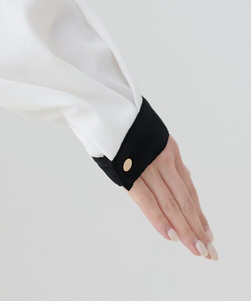 natural couture（ナチュラルクチュール）の「ドット型ボウタイ衿ブラウス（シャツ/ブラウス・レディース・ネイビー/サックスブルー/オフホワイト/その他1/グレイッシュベージュ・FREE）」の21枚目の写真