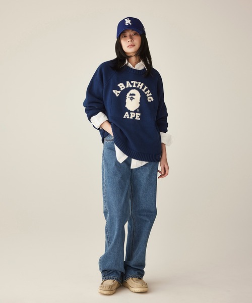 CRYSTAL APE HEAD FLARE DENIM PANTS（デニムパンツ）｜A BATHING APE
