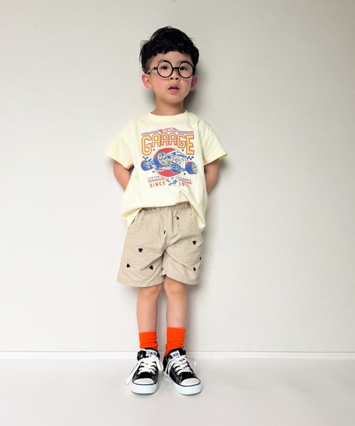 TARKER(ターカー)の「ハート刺繍4分丈ナイロンパンツ(その他パンツ・キッズ・ブラック/ベージュ・90/100/110/120/130/140/150)」の7枚目の写真