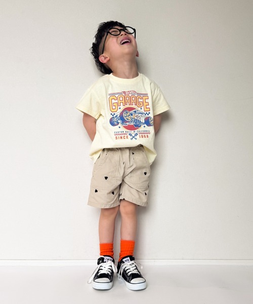 TARKER(ターカー)の「ハート刺繍4分丈ナイロンパンツ(その他パンツ・キッズ・ブラック/ベージュ・90/100/110/120/130/140/150)」の8枚目の写真