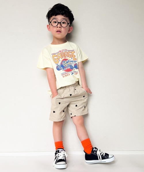 TARKER(ターカー)の「ハート刺繍4分丈ナイロンパンツ(その他パンツ・キッズ・ブラック/ベージュ・90/100/110/120/130/140/150)」の10枚目の写真