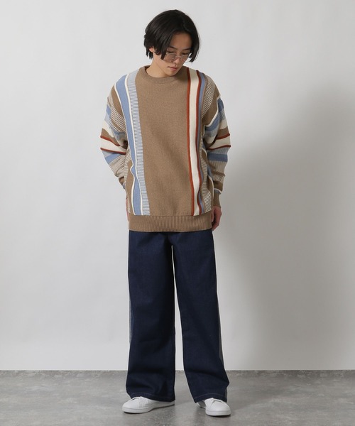 LAKOLE(ラコレ)の「ヴィンテージ柄ニットプルオーバー/287585(ニット/セーター・メンズ・ネイビー/アイボリー/ブルー・MEDIUM/LARGE)」の6枚目の写真