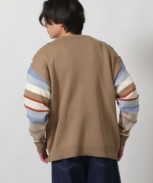 LAKOLE(ラコレ)の「ヴィンテージ柄ニットプルオーバー/287585(ニット/セーター・メンズ・ネイビー/アイボリー/ブルー・MEDIUM/LARGE)」の8枚目の写真