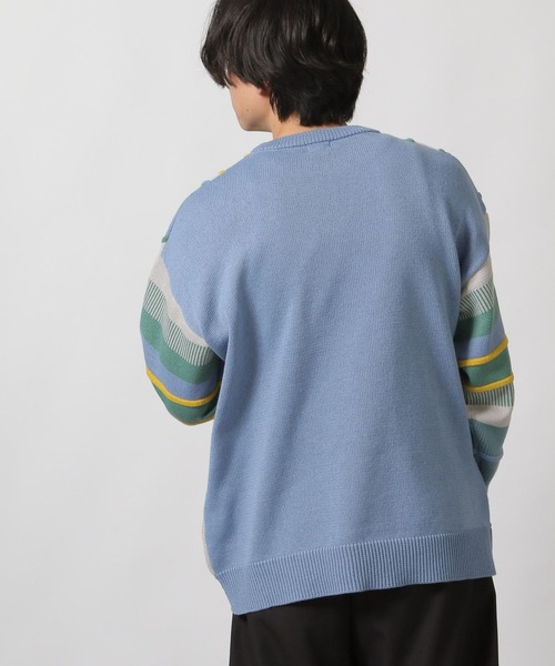 LAKOLE(ラコレ)の「ヴィンテージ柄ニットプルオーバー/287585(ニット/セーター・メンズ・ネイビー/アイボリー/ブルー・MEDIUM/LARGE)」の14枚目の写真