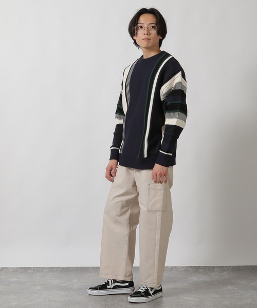 LAKOLE(ラコレ)の「ヴィンテージ柄ニットプルオーバー/287585(ニット/セーター・メンズ・ネイビー/アイボリー/ブルー・MEDIUM/LARGE)」の9枚目の写真