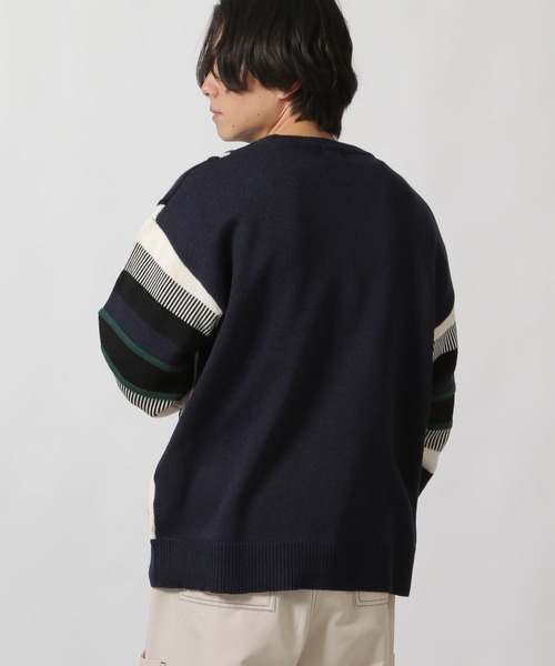 LAKOLE(ラコレ)の「ヴィンテージ柄ニットプルオーバー/287585(ニット/セーター・メンズ・ネイビー/アイボリー/ブルー・MEDIUM/LARGE)」の15枚目の写真