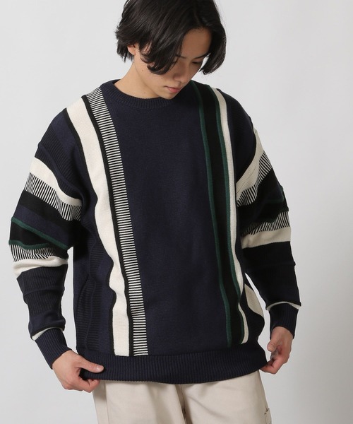 LAKOLE(ラコレ)の「ヴィンテージ柄ニットプルオーバー/287585(ニット/セーター・メンズ・ネイビー/アイボリー/ブルー・MEDIUM/LARGE)」の10枚目の写真