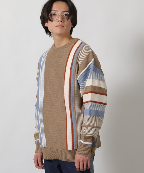 LAKOLE(ラコレ)の「ヴィンテージ柄ニットプルオーバー/287585(ニット/セーター・メンズ・ネイビー/アイボリー/ブルー・MEDIUM/LARGE)」の7枚目の写真