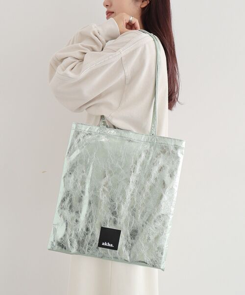 CRAFT STANDARD BOUTIQUE（クラフトスタンダードブティック）の「【追加】akha. メタリックトート ◆（トートバッグ・レディース・シルバー/ブラック/ミント/ブロンズ・FREE）」の7枚目の写真