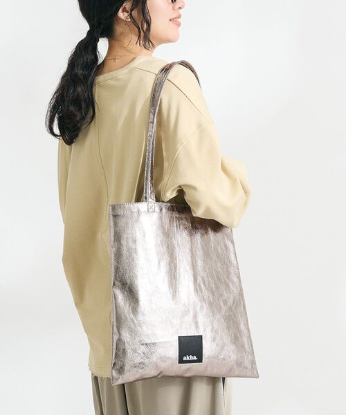 CRAFT STANDARD BOUTIQUE（クラフトスタンダードブティック）の「【追加】akha. メタリックトート ◆（トートバッグ・レディース・シルバー/ブラック/ミント/ブロンズ・FREE）」の11枚目の写真
