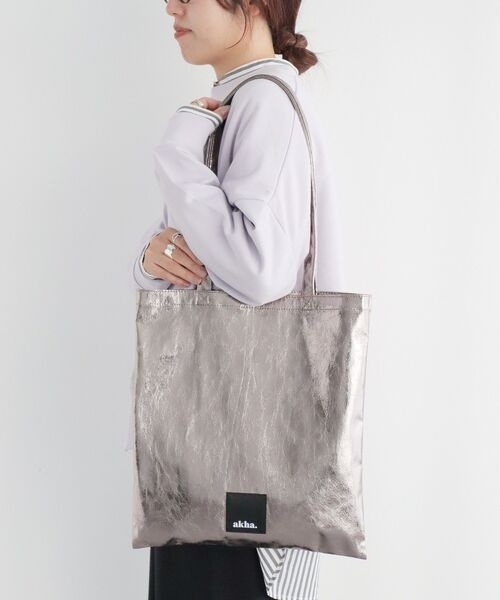 CRAFT STANDARD BOUTIQUE（クラフトスタンダードブティック）の「【追加】akha. メタリックトート ◆（トートバッグ・レディース・シルバー/ブラック/ミント/ブロンズ・FREE）」の12枚目の写真
