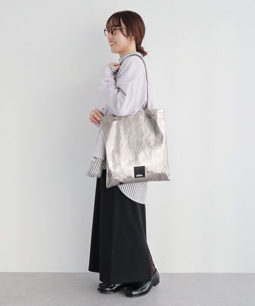 CRAFT STANDARD BOUTIQUE（クラフトスタンダードブティック）の「【追加】akha. メタリックトート ◆（トートバッグ・レディース・シルバー/ブラック/ミント/ブロンズ・FREE）」の14枚目の写真