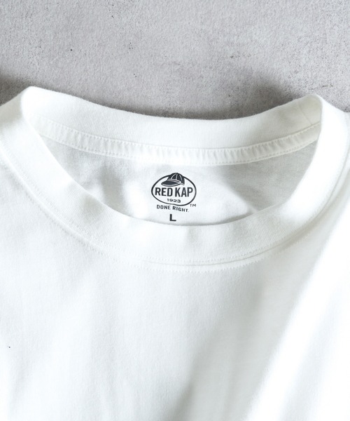 RED KAP（レッドキャップ）の「【RED KAP】限定商品 ヘビーウェイト インダストリアルワークTee　ワンポイントロゴ（Tシャツ/カットソー・メンズ・ブラック/ホワイト/ブルー・M/S/LL/L）」の12枚目の写真