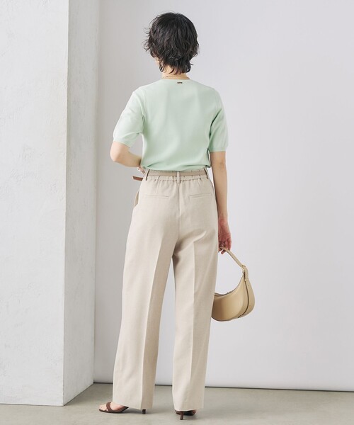 NOLLEY’S Sophi(ノーリーズソフィ)の「《セットアップ対応》ウォッシャブルドライワイドパンツ(その他パンツ・レディース・ベージュ/ネイビー/イエロー/オフホワイト・38/36/34)」の7枚目の写真