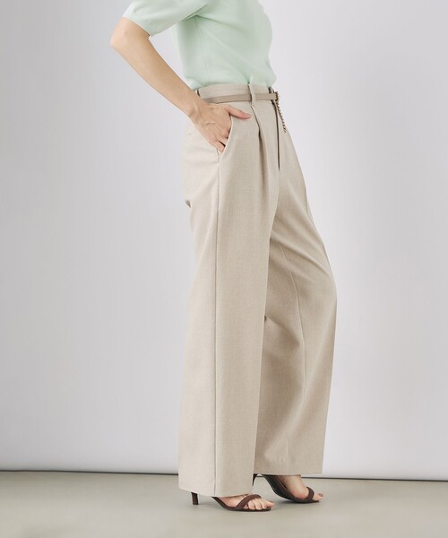 NOLLEY’S Sophi(ノーリーズソフィ)の「《セットアップ対応》ウォッシャブルドライワイドパンツ(その他パンツ・レディース・ベージュ/ネイビー/イエロー/オフホワイト・38/36/34)」の15枚目の写真