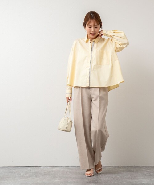 NOLLEY’S Sophi(ノーリーズソフィ)の「《セットアップ対応》ウォッシャブルドライワイドパンツ(その他パンツ・レディース・ベージュ/ネイビー/イエロー/オフホワイト・38/36/34)」の21枚目の写真