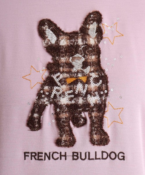 BRODIAEA(ブローディア)の「BRODIAEA ハイネックカットソー フレンチブルドッグ刺繍 スーパープレミアサーモ(Tシャツ/カットソー・レディース・マスタード/チャコールグレー/ベージュ/ラベンダー/ロイヤルブルー/ネイビー/ピンク/オリーブ/ブラック・40)」の14枚目の写真
